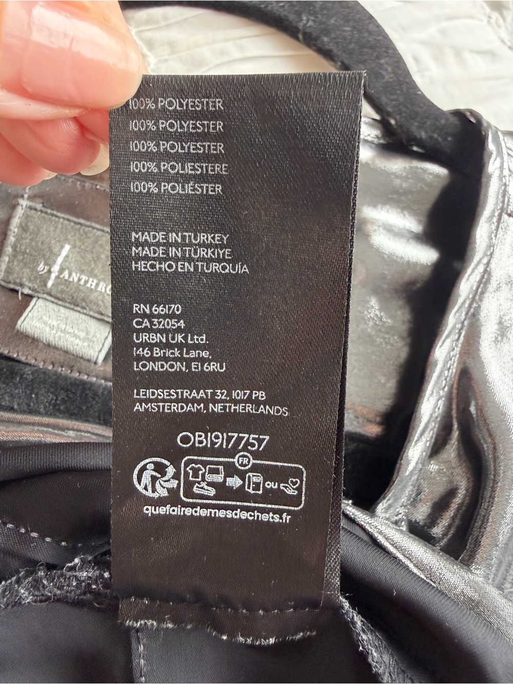 Anthropologie Metallic Silver V-Neck Tiered Maxi Dress - Picture 5 of 5